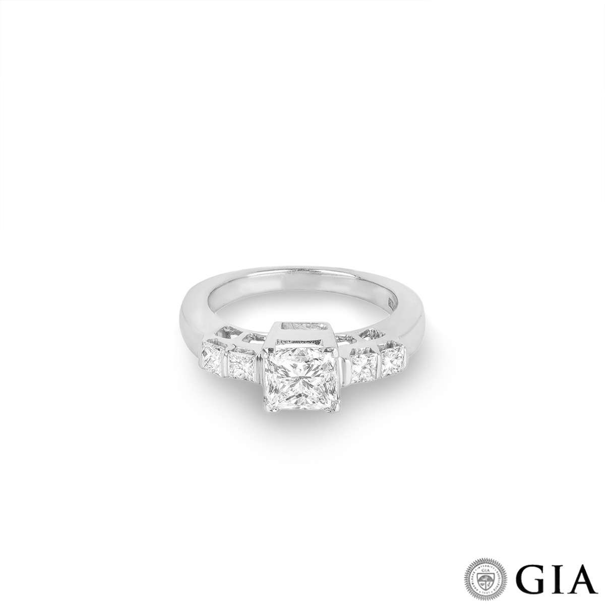 White Gold Princess Cut Diamond Ring 1.15ct I/VVS1 | Rich Diamonds